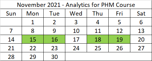 Short Courses - Phm Conference 2021